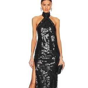 Katie May Sidrit Gown maxi black sequince
